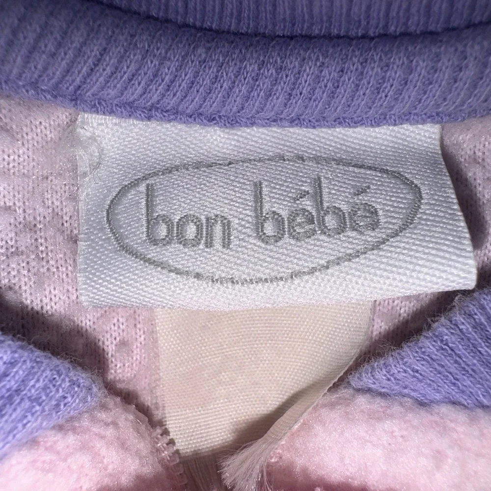 Bon Bebe Sleeper Baby Girl One Size Pink Purple Vintage Y2K Fleece